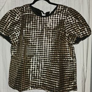 Stylish Black and Gold Women's Top